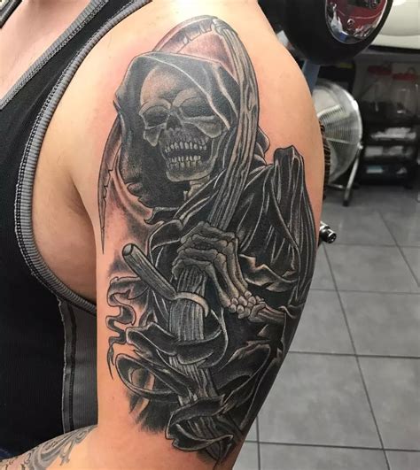 tattoos grim reaper|tattoos that symbolize death.